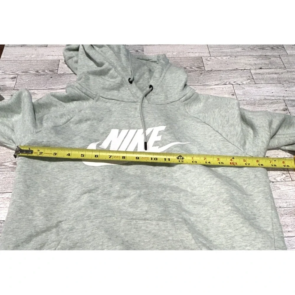 NIKE Seafoam Green White Heathered Pullover Long Sleeve‎ Hoodie Sweatshirt SMALL
